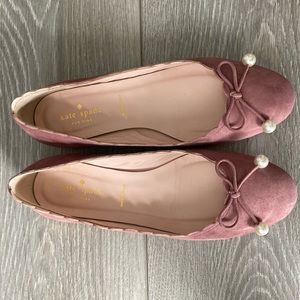 Blush colored ballet flats from Kate Spade.